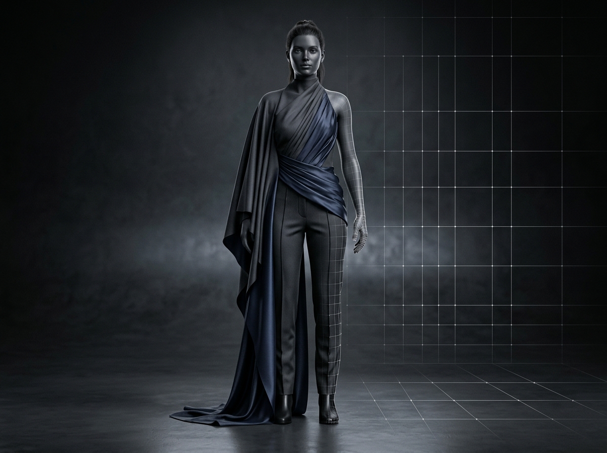 Simulation 3D et rendu photoréaliste de vêtement de mode sur avatar virtuel par Inkura